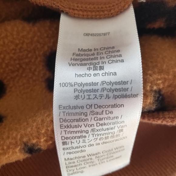 Madewell MWL Betterfleece Half-Zip Sweatshirt in Cheetah Print, Size XS - Picture 10 of 10